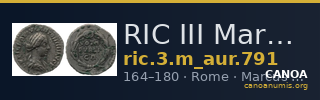 RIC III Marcus Aurelius 791 — CANOA
