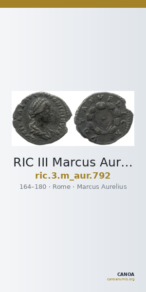 RIC III Marcus Aurelius 792 — CANOA