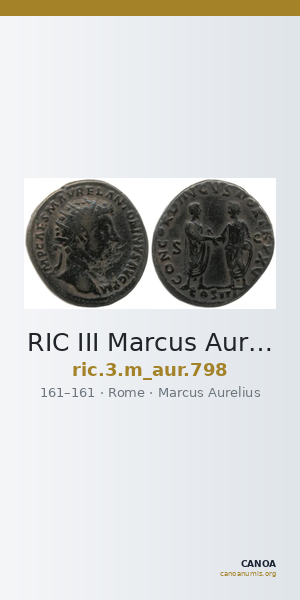 RIC III Marcus Aurelius 798 — CANOA