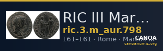 RIC III Marcus Aurelius 798 — CANOA
