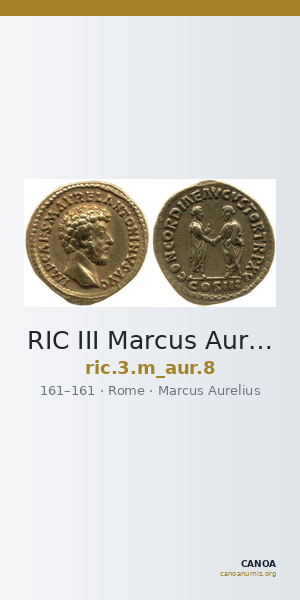 RIC III Marcus Aurelius 8 — CANOA