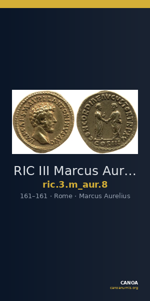 RIC III Marcus Aurelius 8 — CANOA