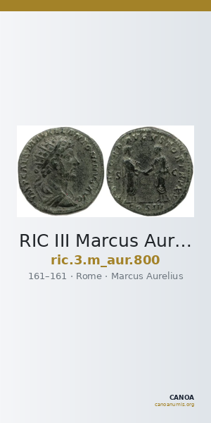 RIC III Marcus Aurelius 800 — CANOA