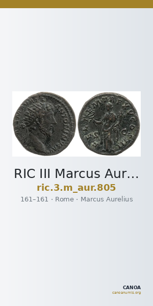RIC III Marcus Aurelius 805 — CANOA