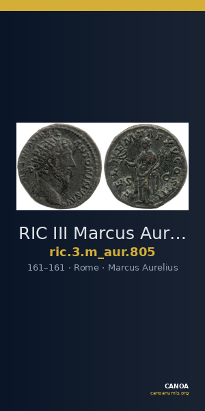 RIC III Marcus Aurelius 805 — CANOA