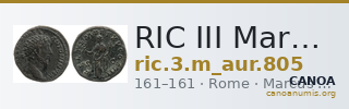 RIC III Marcus Aurelius 805 — CANOA