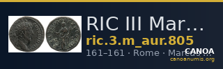 RIC III Marcus Aurelius 805 — CANOA