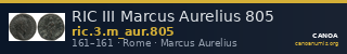 RIC III Marcus Aurelius 805 — CANOA