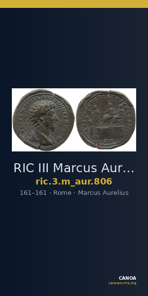 RIC III Marcus Aurelius 806 — CANOA