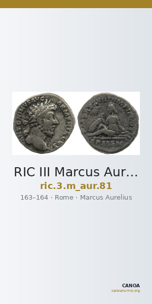 RIC III Marcus Aurelius 81 — CANOA