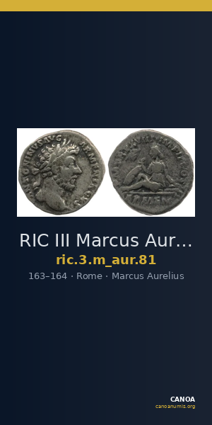 RIC III Marcus Aurelius 81 — CANOA