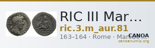 RIC III Marcus Aurelius 81 — CANOA