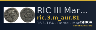 RIC III Marcus Aurelius 81 — CANOA