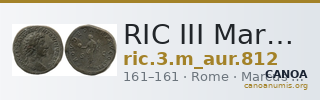 RIC III Marcus Aurelius 812 — CANOA