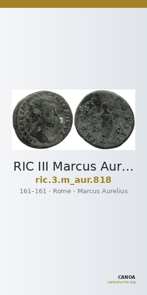 RIC III Marcus Aurelius 818 — CANOA