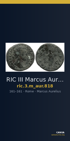 RIC III Marcus Aurelius 818 — CANOA