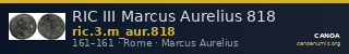RIC III Marcus Aurelius 818 — CANOA