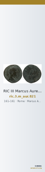 RIC III Marcus Aurelius 821 — CANOA