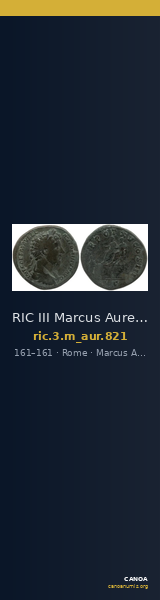 RIC III Marcus Aurelius 821 — CANOA
