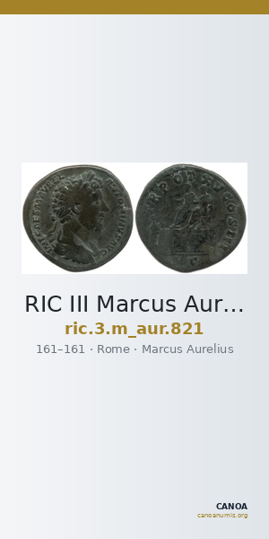 RIC III Marcus Aurelius 821 — CANOA