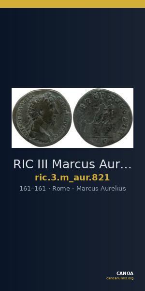 RIC III Marcus Aurelius 821 — CANOA