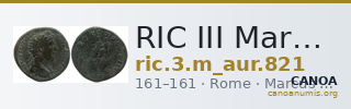 RIC III Marcus Aurelius 821 — CANOA