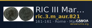 RIC III Marcus Aurelius 821 — CANOA