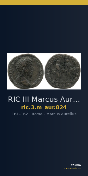 RIC III Marcus Aurelius 824 — CANOA