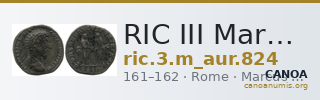 RIC III Marcus Aurelius 824 — CANOA