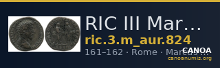 RIC III Marcus Aurelius 824 — CANOA