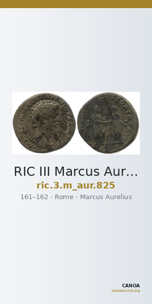 RIC III Marcus Aurelius 825 — CANOA