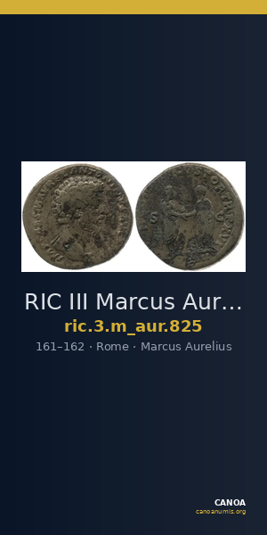 RIC III Marcus Aurelius 825 — CANOA