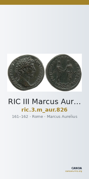 RIC III Marcus Aurelius 826 — CANOA