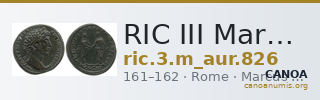 RIC III Marcus Aurelius 826 — CANOA