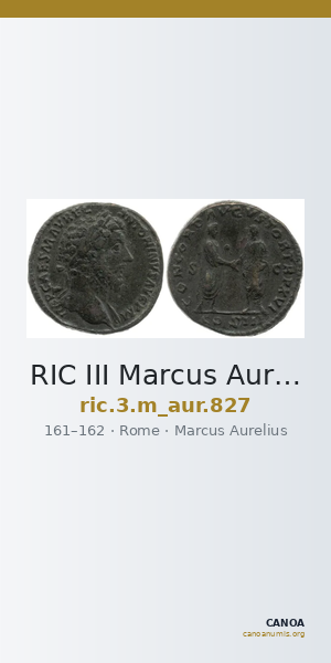 RIC III Marcus Aurelius 827 — CANOA