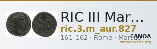 RIC III Marcus Aurelius 827 — CANOA