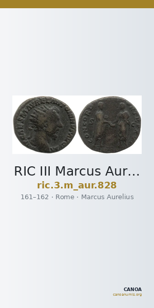 RIC III Marcus Aurelius 828 — CANOA