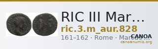 RIC III Marcus Aurelius 828 — CANOA