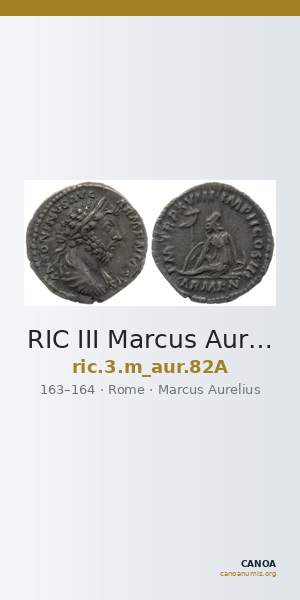RIC III Marcus Aurelius 82A — CANOA