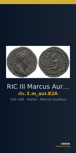 RIC III Marcus Aurelius 82A — CANOA