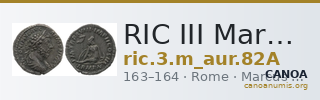 RIC III Marcus Aurelius 82A — CANOA