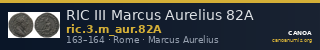 RIC III Marcus Aurelius 82A — CANOA