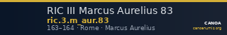 RIC III Marcus Aurelius 83 — CANOA
