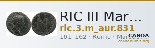 RIC III Marcus Aurelius 831 — CANOA