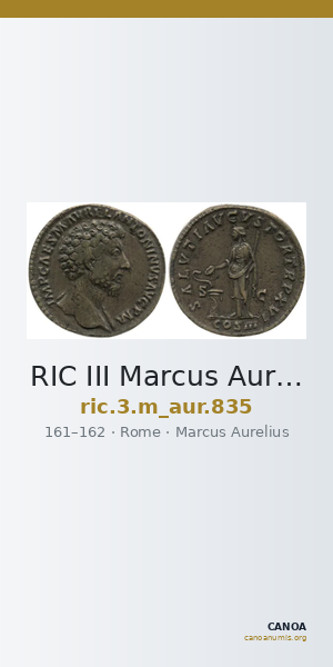 RIC III Marcus Aurelius 835 — CANOA