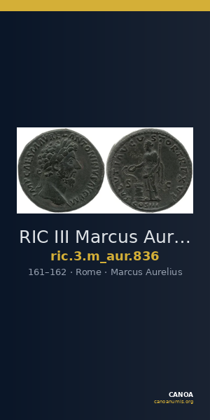 RIC III Marcus Aurelius 836 — CANOA