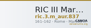 RIC III Marcus Aurelius 837 — CANOA