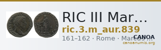 RIC III Marcus Aurelius 839 — CANOA