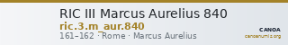 RIC III Marcus Aurelius 840 — CANOA