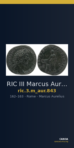 RIC III Marcus Aurelius 843 — CANOA